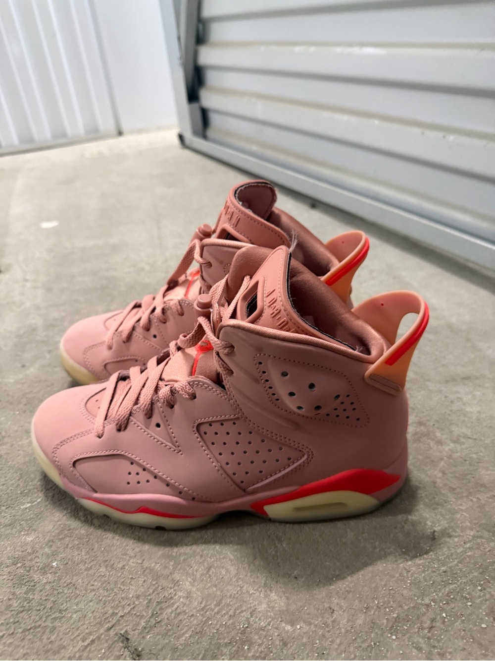 Jordan Satin Pink Low-Top Sneakers with Pale Pink Tag